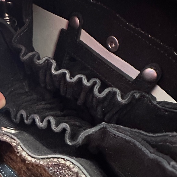 RARE NWT Jerome Dreyfuss Bobi bag in black Lamine suede - Picture 6 of 15